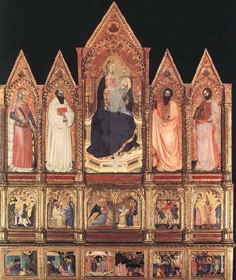GIOVANNI DA MILANO Polyptych with Madonna and Saints China oil painting art
